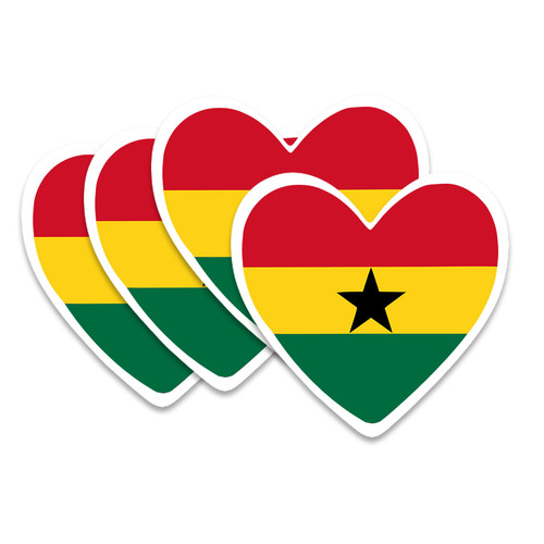 Pack ghana flag heart - 4,