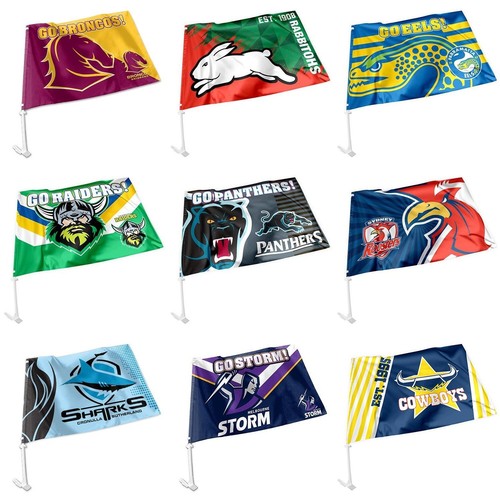 Nrl team car window pole - window,