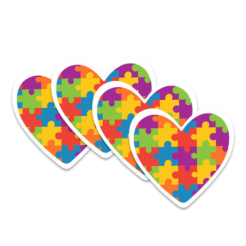 Pack autism awareness heart - pack,
