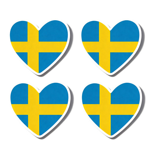 Pack sweden flag heart - sweden,