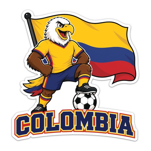 Colombia flag mascot national - flag,