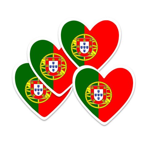Pack portugal flag heart - portugal,