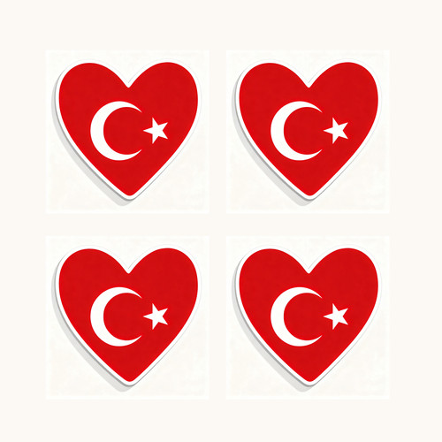 Pack turkey flag heart - 4,