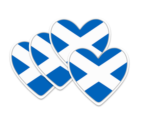 Pack scotland flag heart - 4,
