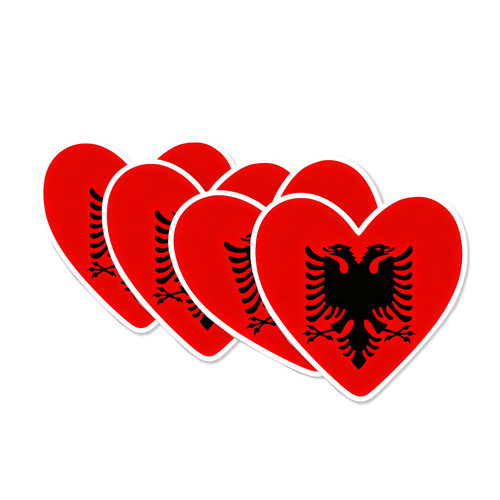 Pack albania flag heart - 4,