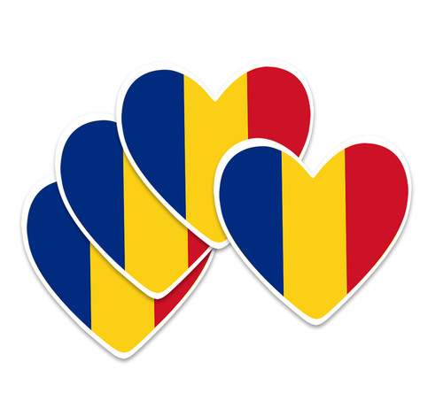 Pack romania flag heart - romania,