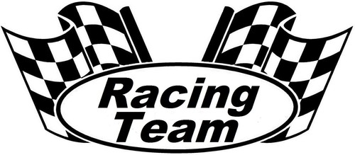 Medium racing team flags - medium,