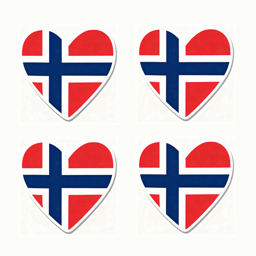 Pack norway flag heart - pack,