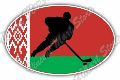 Belarus flag ice hockey - ice,
